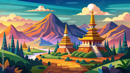 Wat Tham Khao Noi and Wat Tham Sua in Kanchanaburi, Thailand