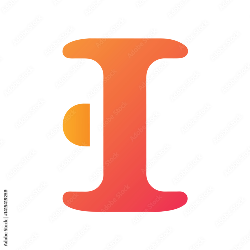 minimalist letter i with rounded edges logo icon o minimalist letter i with rounded edges logo icon o