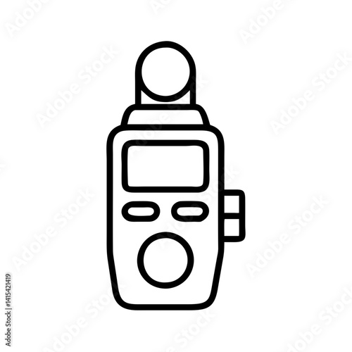 Illustration of a light meter device for photography and videography light measurement tool device