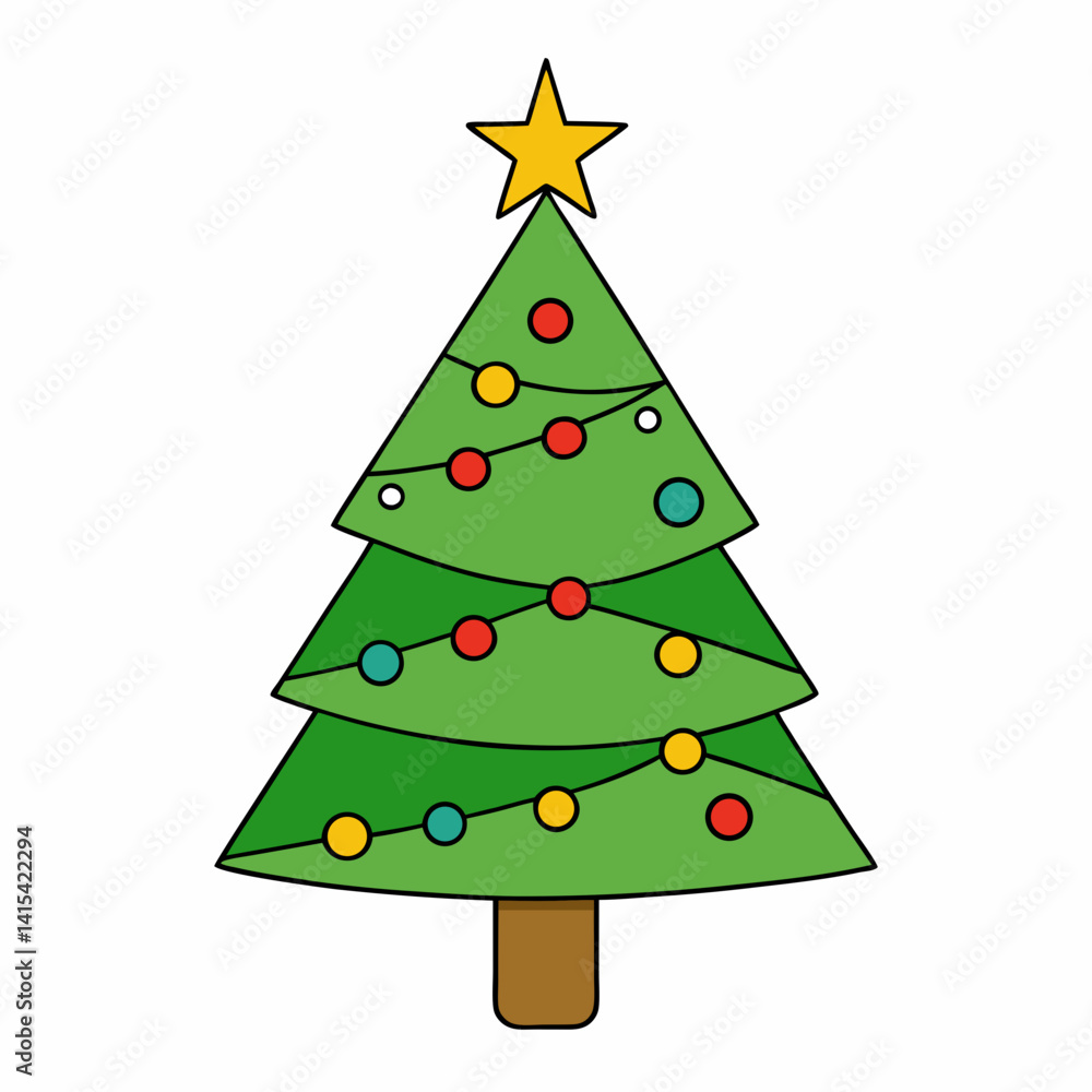christmas tree vector illustration christmas tree vector illustration