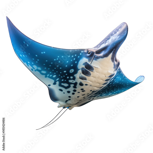 Manta Ray isolated on transparent background.
