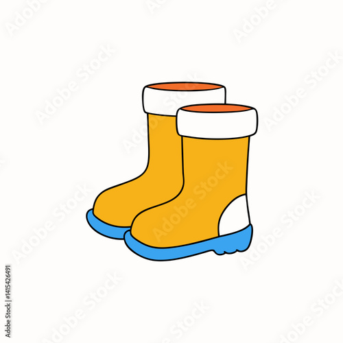 snow boot vector illustration