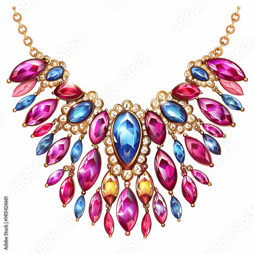 Necklace isolated on white 