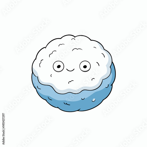 snowball vector on white