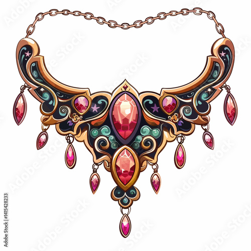 Illustration necklace 
