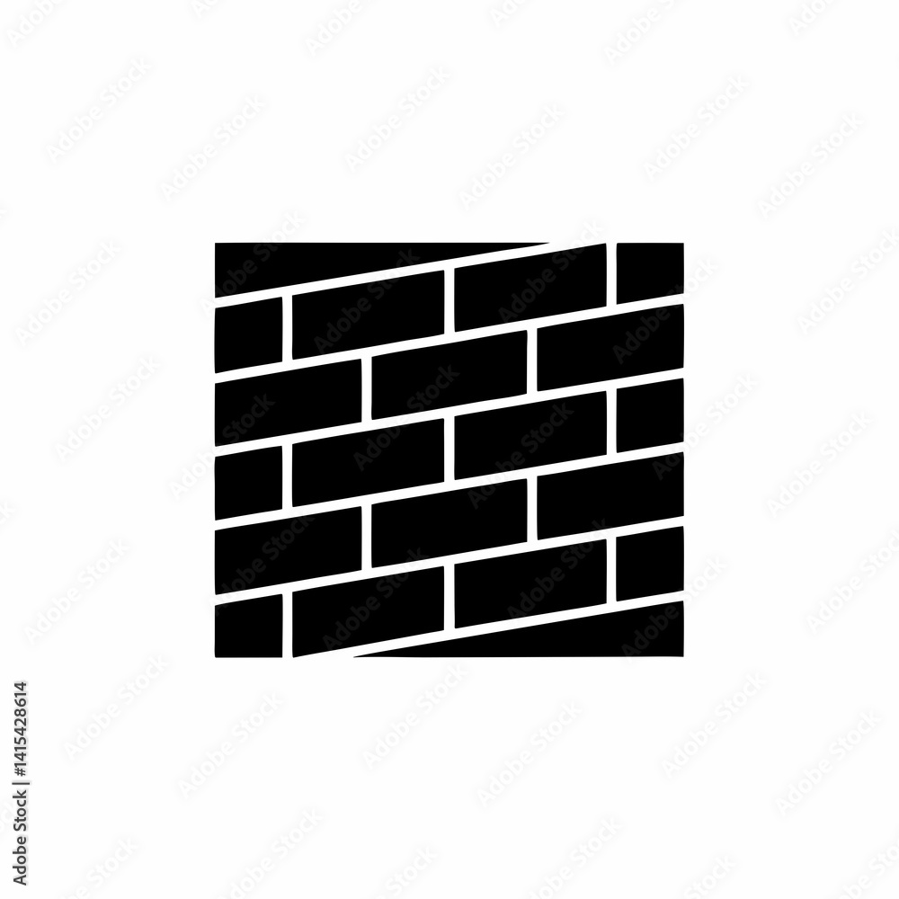 creative details Brick Wall Icon Vector Illustration creative details Brick Wall Icon Vector Illustration