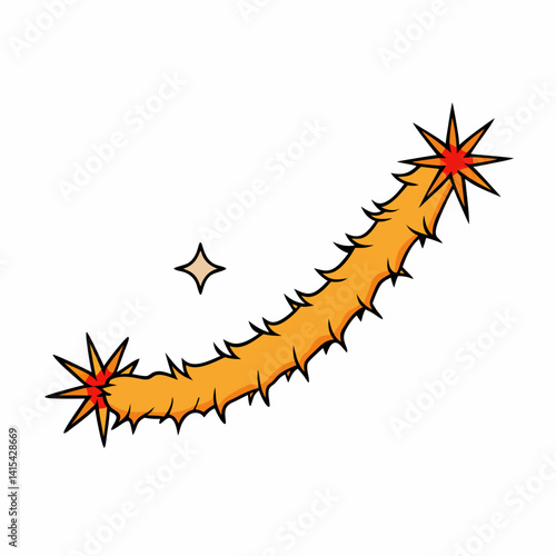 tinsel   on white background