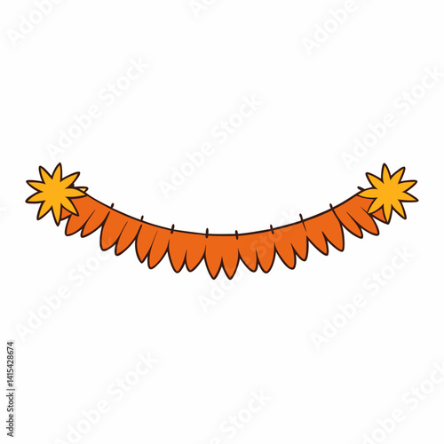 tinsel   on white background