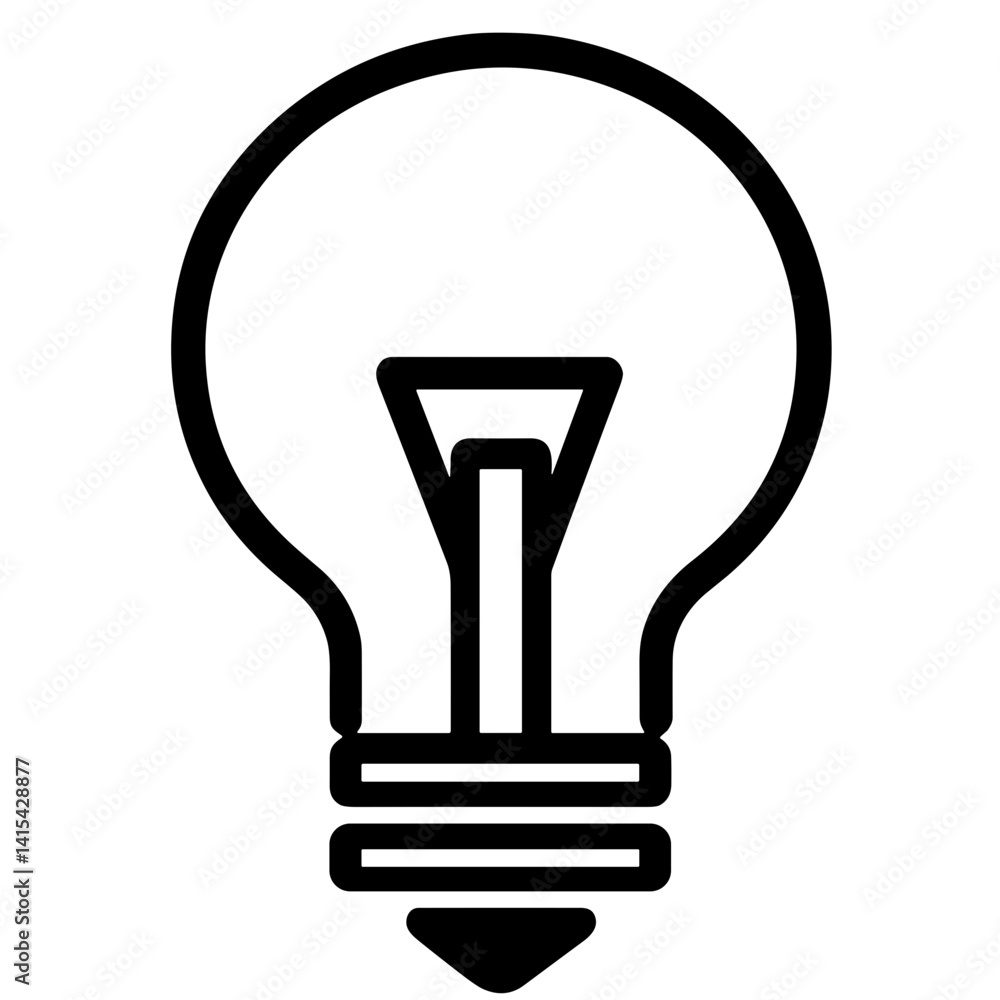 Light bulb icon, innovation mood, creativity symbol, black and white design, copy space
Light bulb icon, innovation mood, creativity symbol, black and white design, copy space