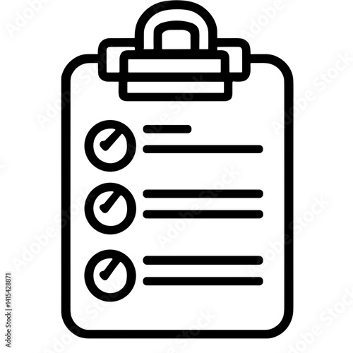 Checklist icon, task organization, productivity mood, black and white design, copy space