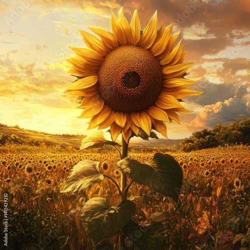 Sunflower in the field