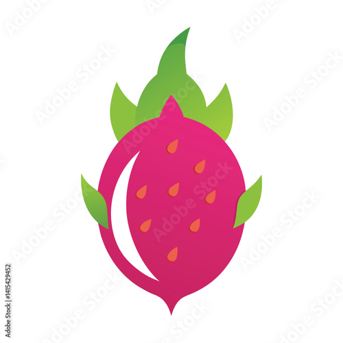 vector illustration of a dragon fruit