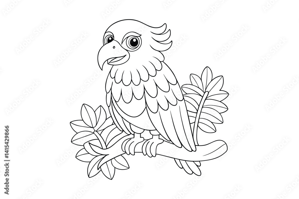 Obraz premium bird coloring book