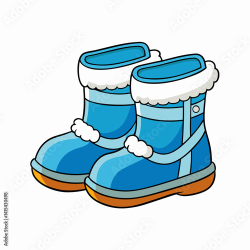 illustration of a snow boots 