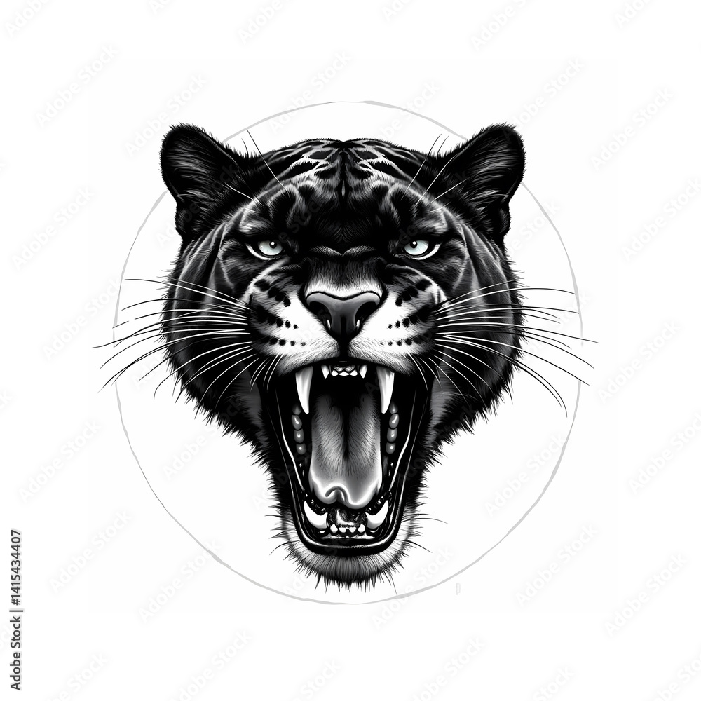 Obraz premium tiger head vector black silhouettes icons isolated on white background 