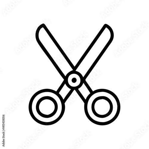 Scissors icon vector illustration cutting tool design element stationery equipment sharp blade tool cut out
