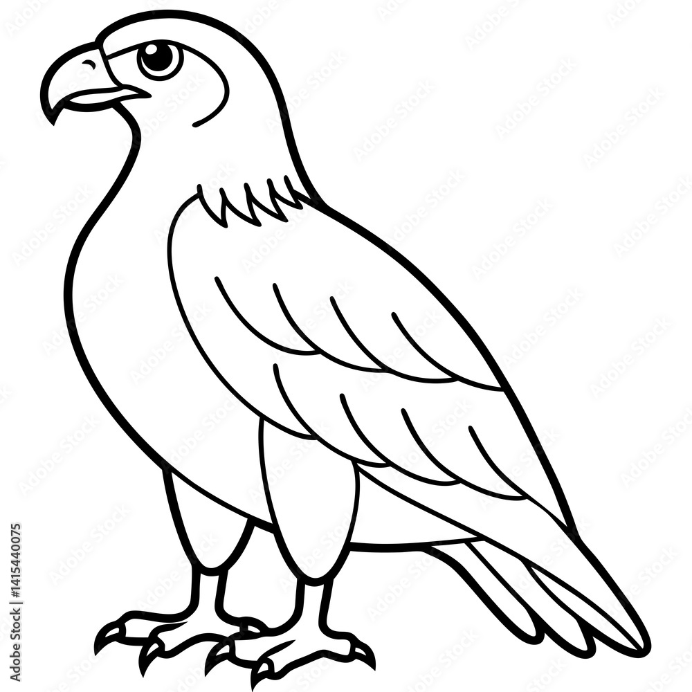 Obraz premium Clean & Sharp Eagle Line Art