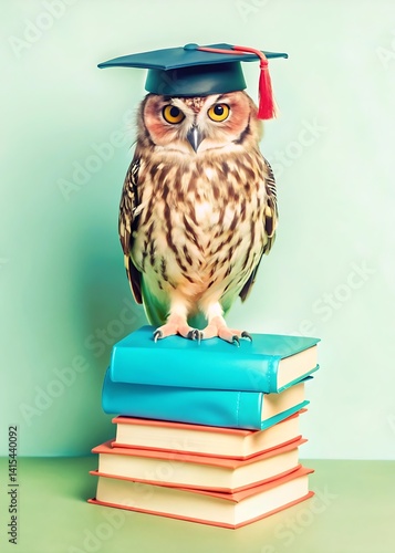 Wallpaper Mural A wise owl with graduation cap Torontodigital.ca