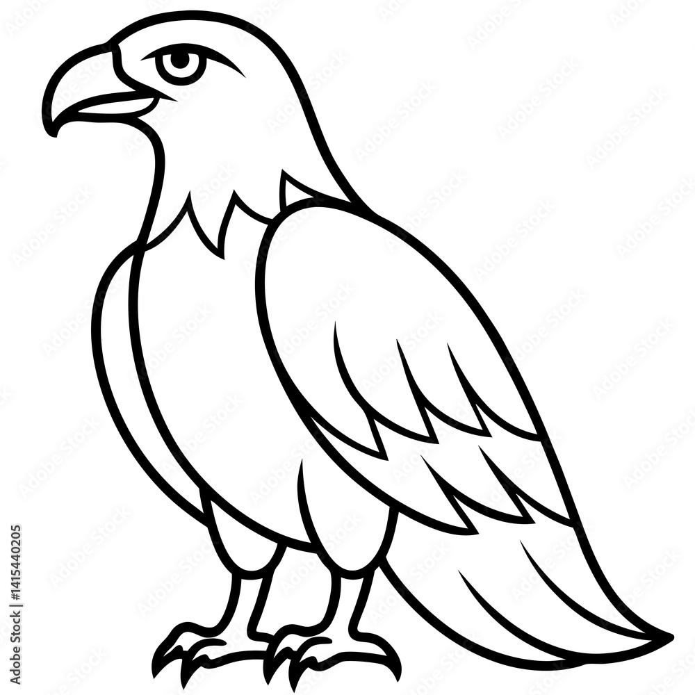 Fototapeta premium Clean & Sharp Eagle Line Art