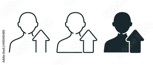 Person growth icon. Illustration vector