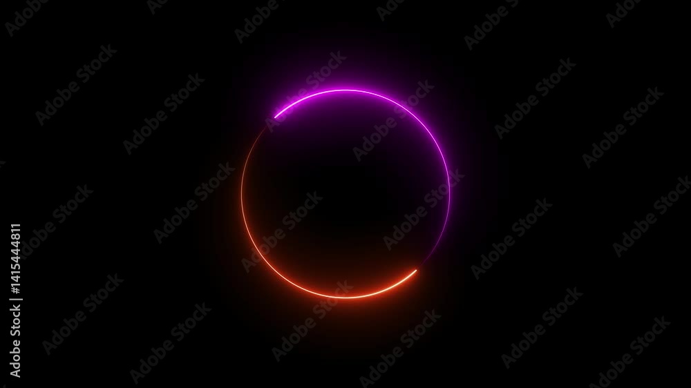 Neon circle. Neon Circle lights background. Neon circle. Neon Circle lights background.