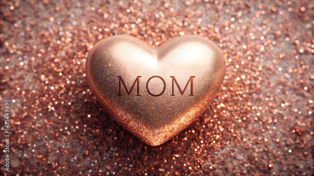 Obraz premium A heart love for Mother Day of beautiful symbol design.