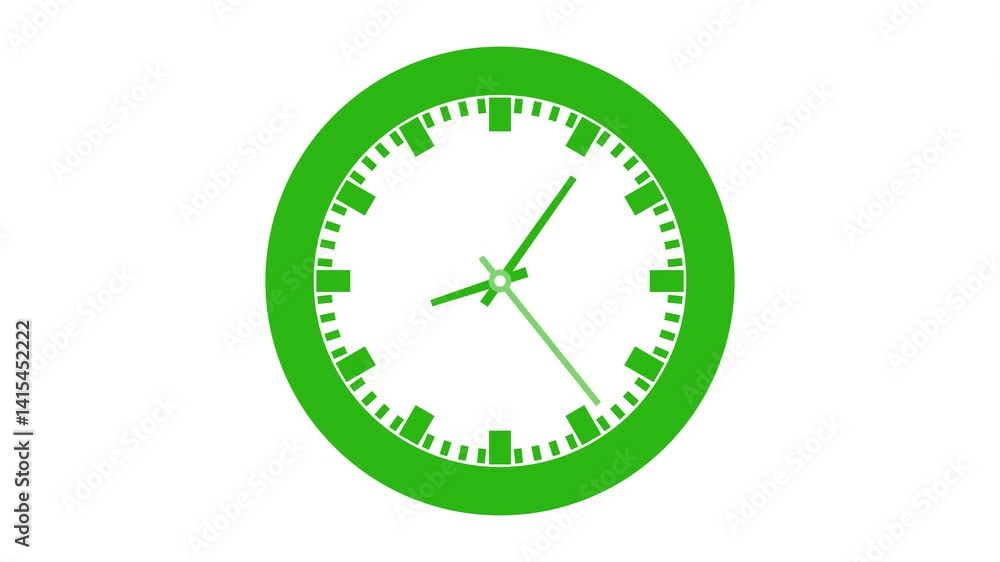 Minimalist Orange Wall Clock Animation Isolated, Minimalist isolated of a round wall clock with frame and hands Minimalist Orange Wall Clock Animation Isolated, Minimalist isolated of a round wall clock with frame and hands