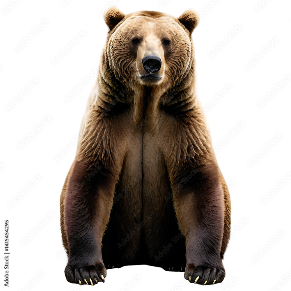 Obraz premium Majestic Brown Bear Sitting Portrait