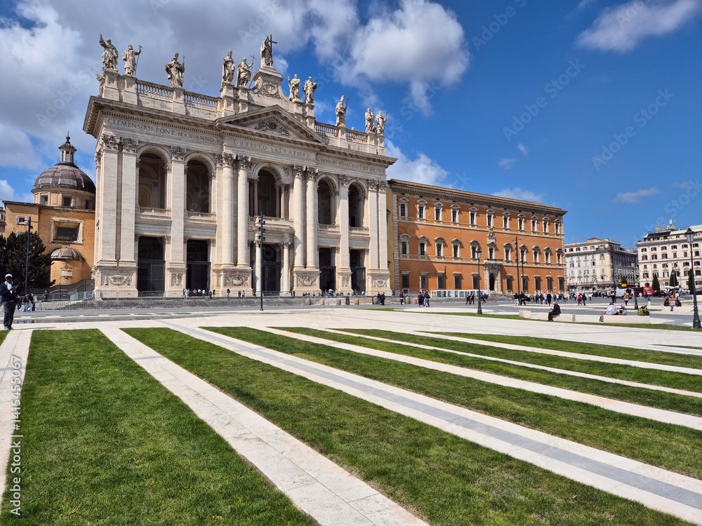 Naklejka premium A view of the Basilica of St. John Lateran in Rome, Italy.