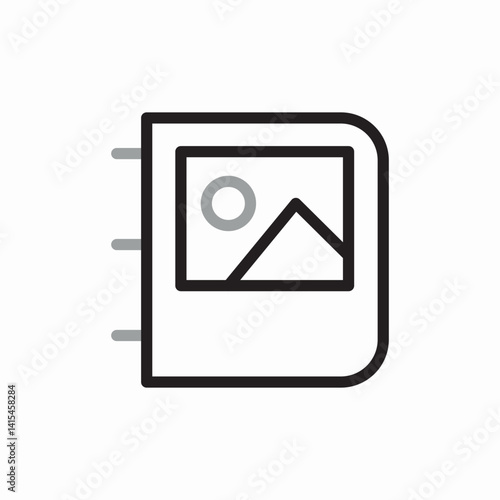 ⁠photo album icon vector