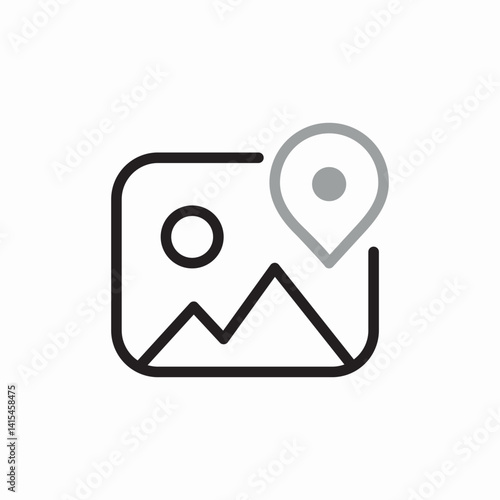 image photo location icon vector