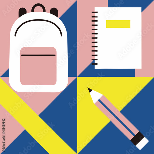 Creative Study Supplies Arrangement Home Office Photography Modern Workspace Overhead View Inspiration for Students
