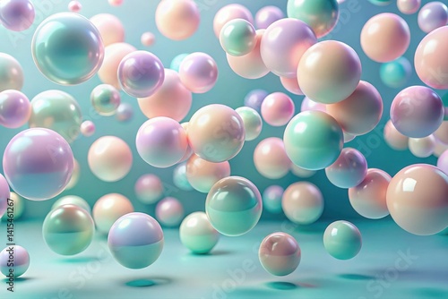 Colorful Balloons Floating in the Sky with Airy Atmosphere