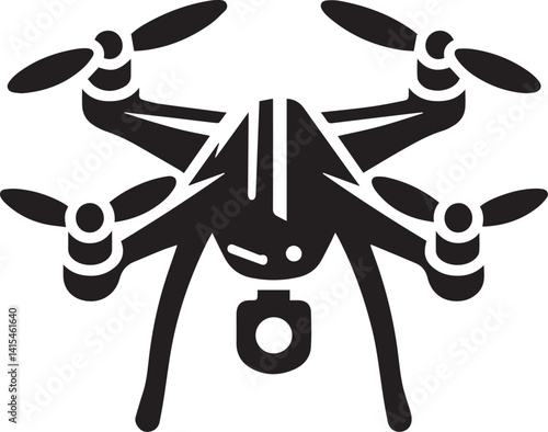 Drone silhouette icon illustration EPS File
