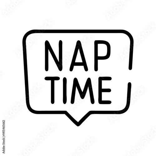 Nap time vector graphic for baby sleep schedule and rest promoting products and services design