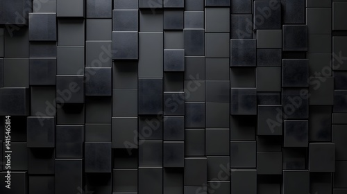 Minimalist black and gray gradient squares forming a smooth abstract geometric pattern