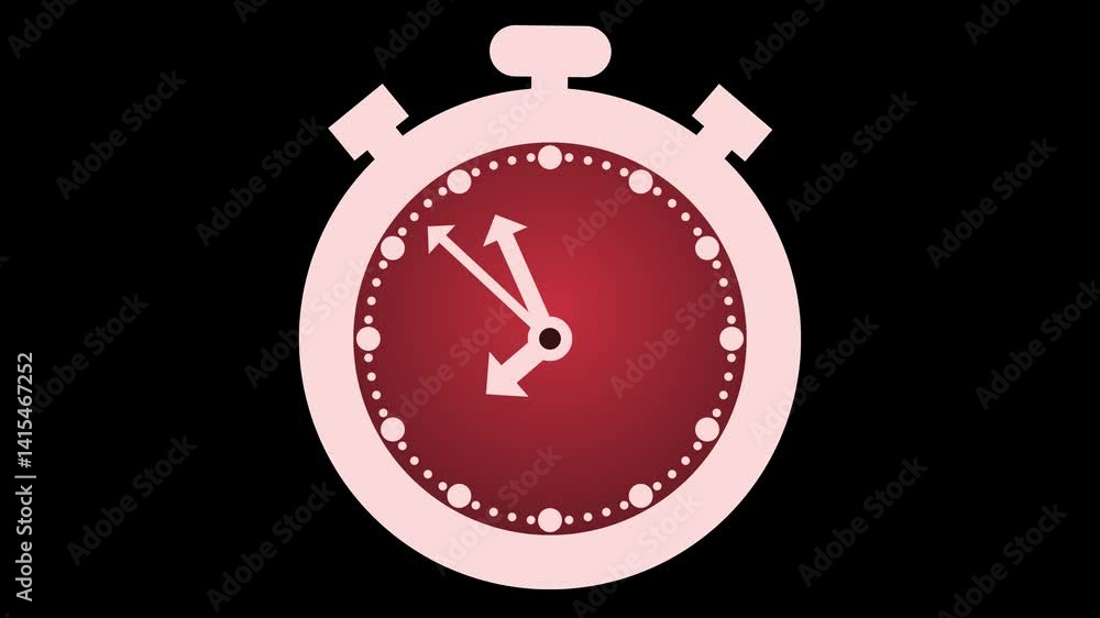 Minimalist Stopwatch Clock Isolated Animation Minimalist Stopwatch Clock Isolated Animation