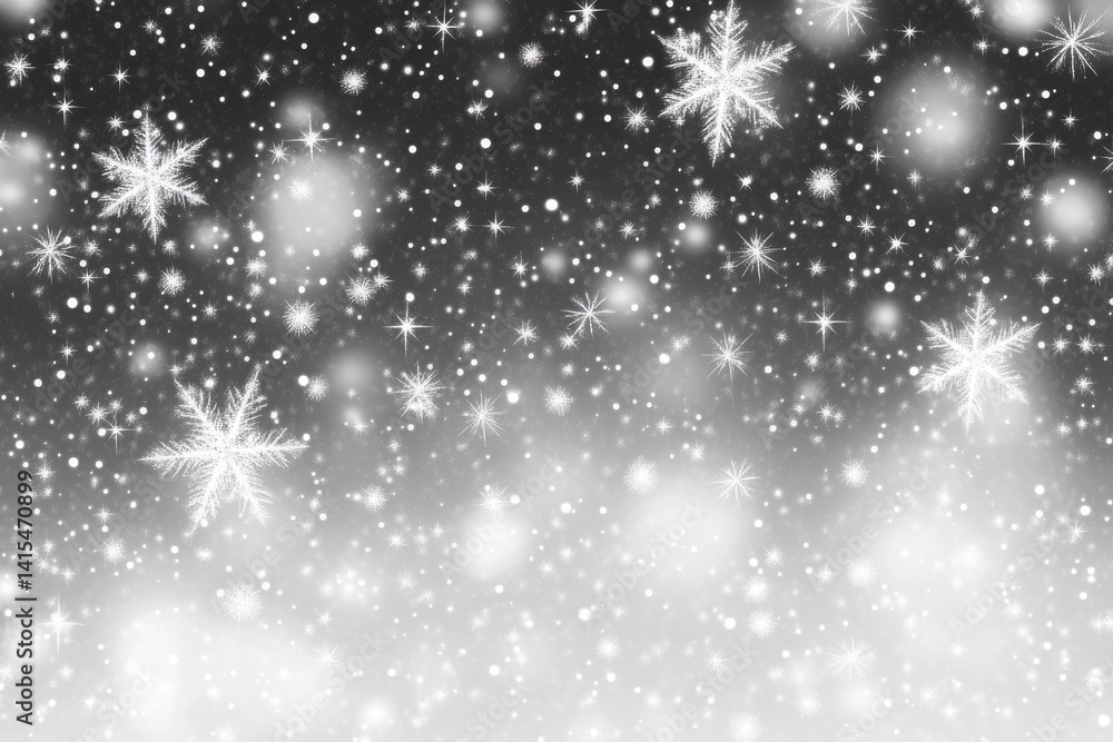 Fototapeta premium Abstract Christmas background with snowflakes and winter holiday theme