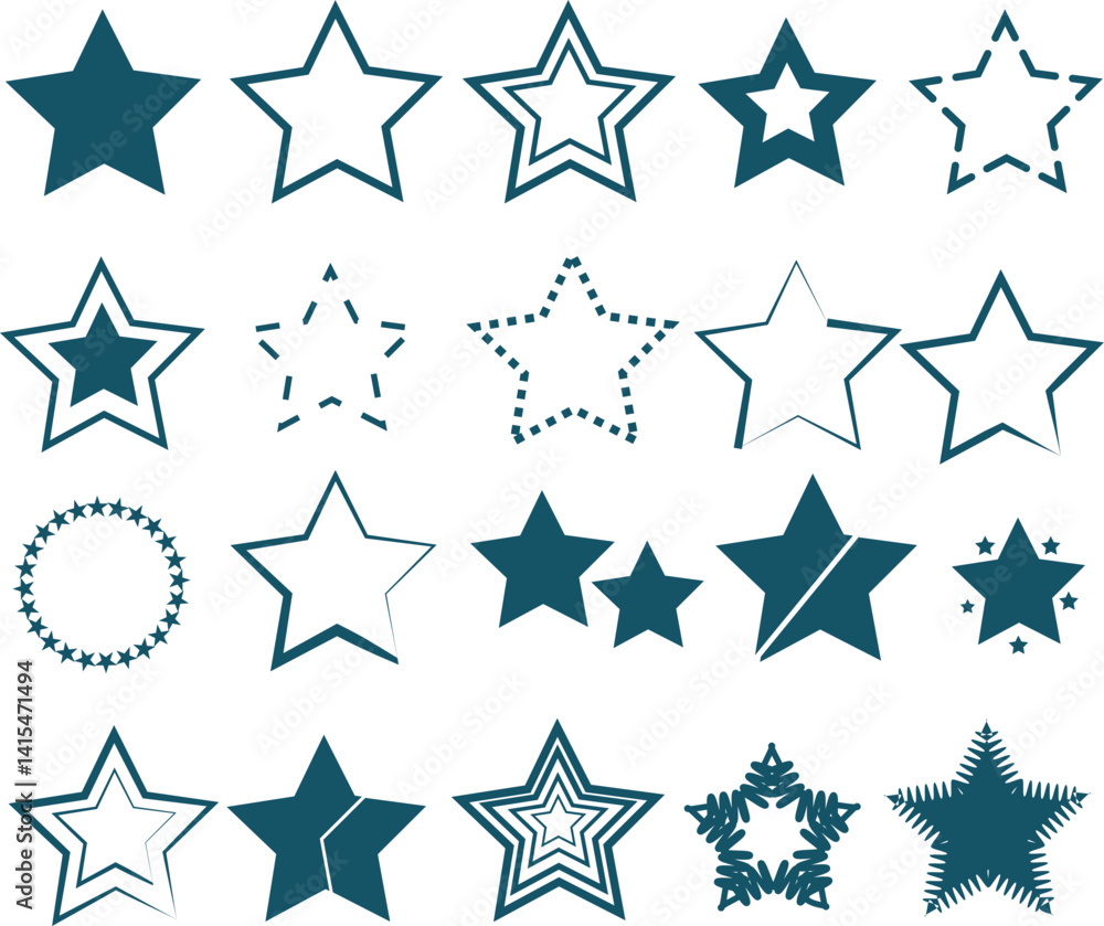 Obraz premium Star Shape Logo Design Bundle
