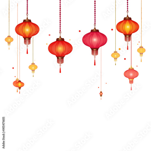 simple cartoon indian kandil lantern for diwali festival vector illustration isolated transparent background