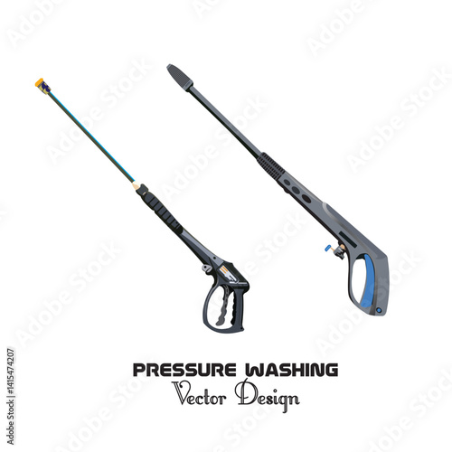 Pressure washing logo design, Pressure washing gun, spray gun, washing gun, gun icon 