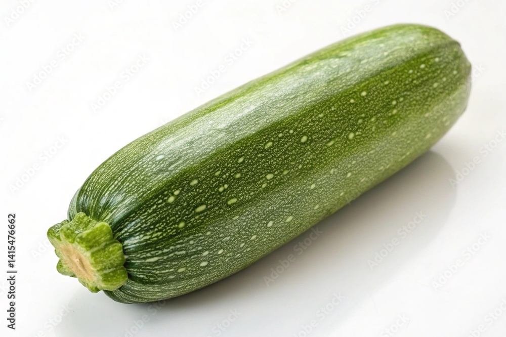 Vibrant Green Zucchini: A Close-Up of Fresh, Organic Squash with Speckled Skin, Perfectly Isolated on a Crisp White Background. Ideal for culinary blogs, recipe websites, and healthy eating campaigns. Vibrant Green Zucchini: A Close-Up of Fresh, Organic Squash with Speckled Skin, Perfectly Isolated on a Crisp White Background. Ideal for culinary blogs, recipe websites, and healthy eating campaigns.