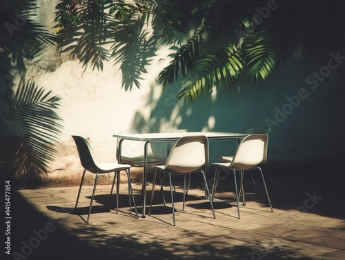 Minimalist Tropical Vibes with Soft Morning Light and Natural Shadow Background for Aesthetic Modern Branding