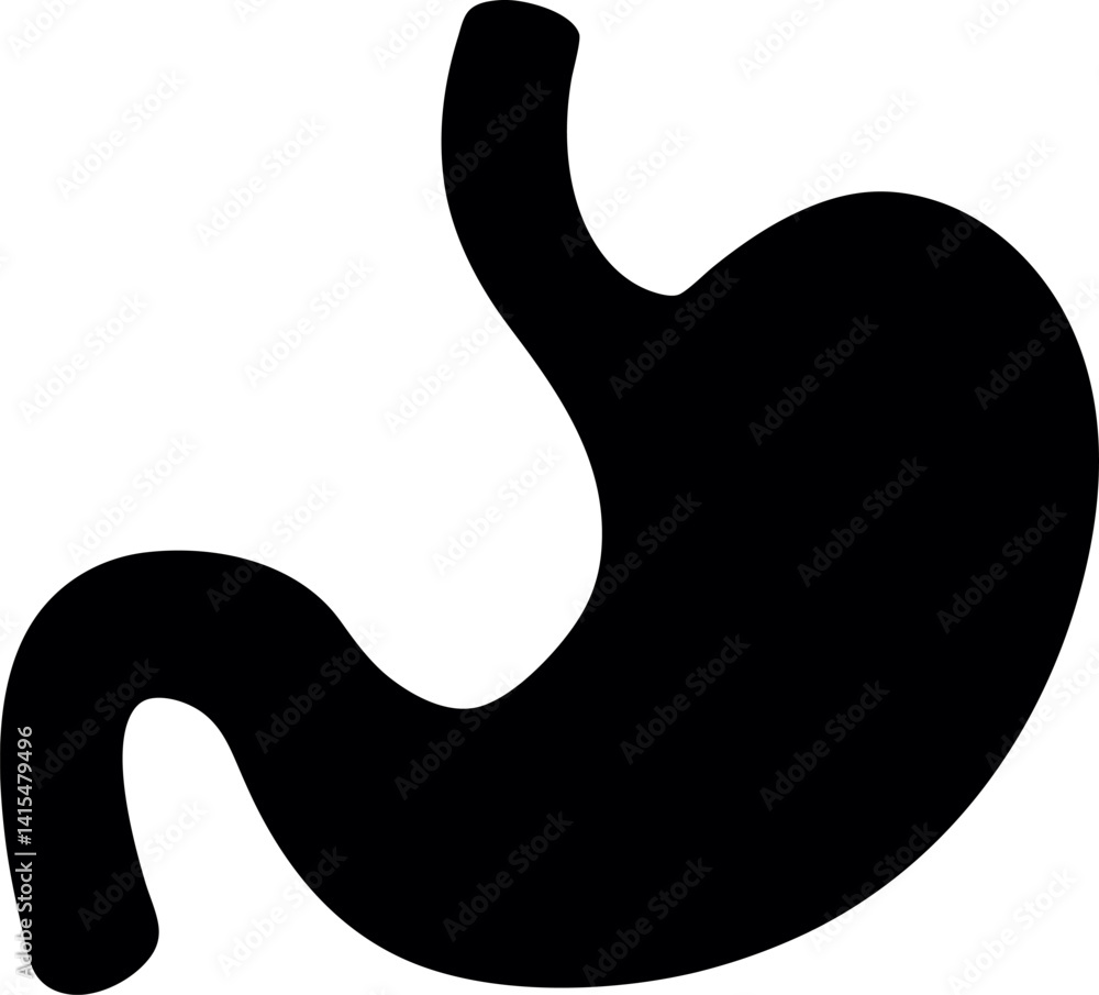Stomach Icon On White Background Vector Art Stomach Icon On White Background Vector Art