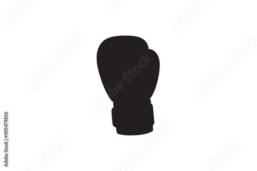 Boxing Gloves vector silhouette isolated in white background 