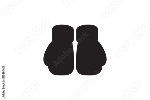 Boxing Gloves vector silhouette isolated in white background 