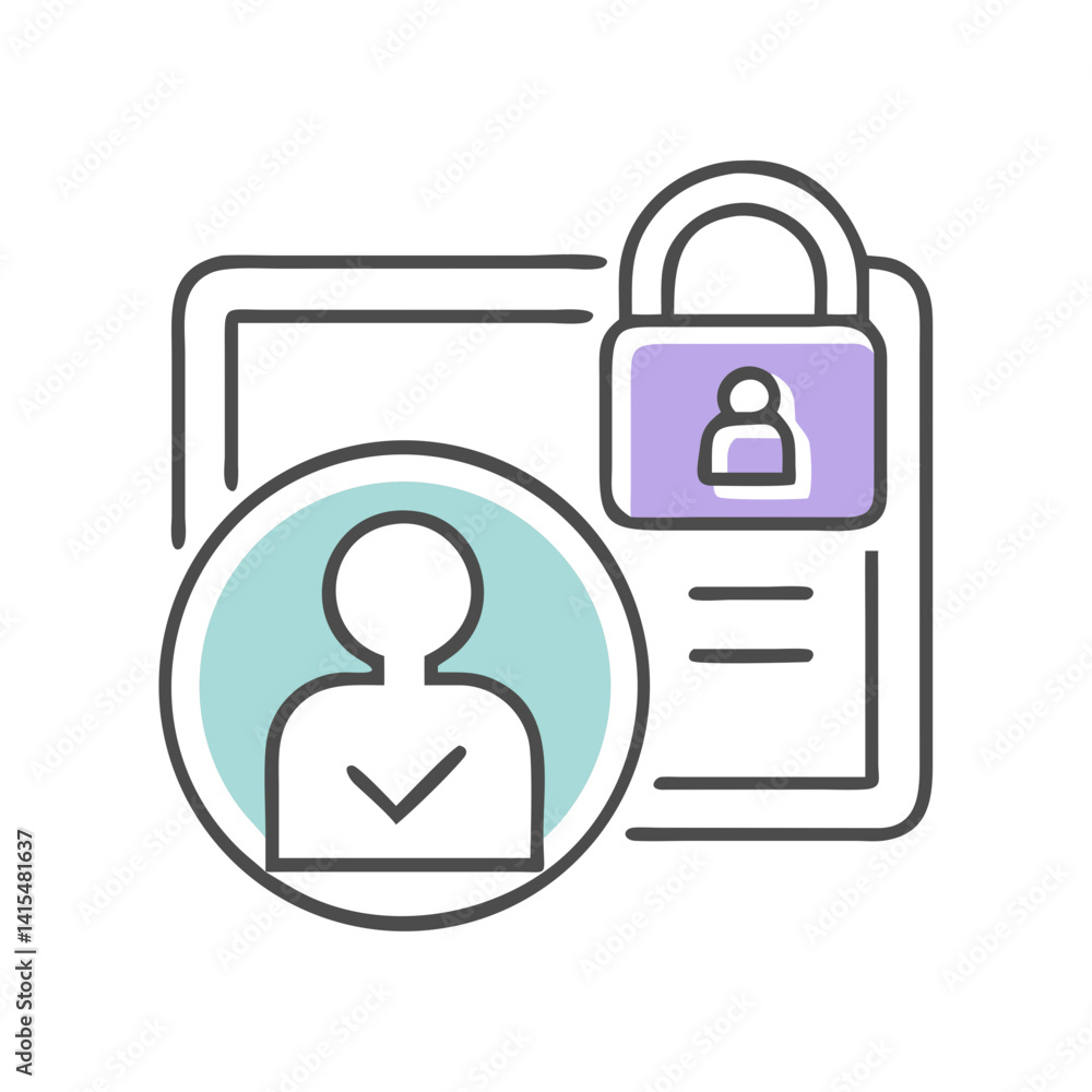 Privacy Icon Representing Personal Data Security Privacy Icon Representing Personal Data Security