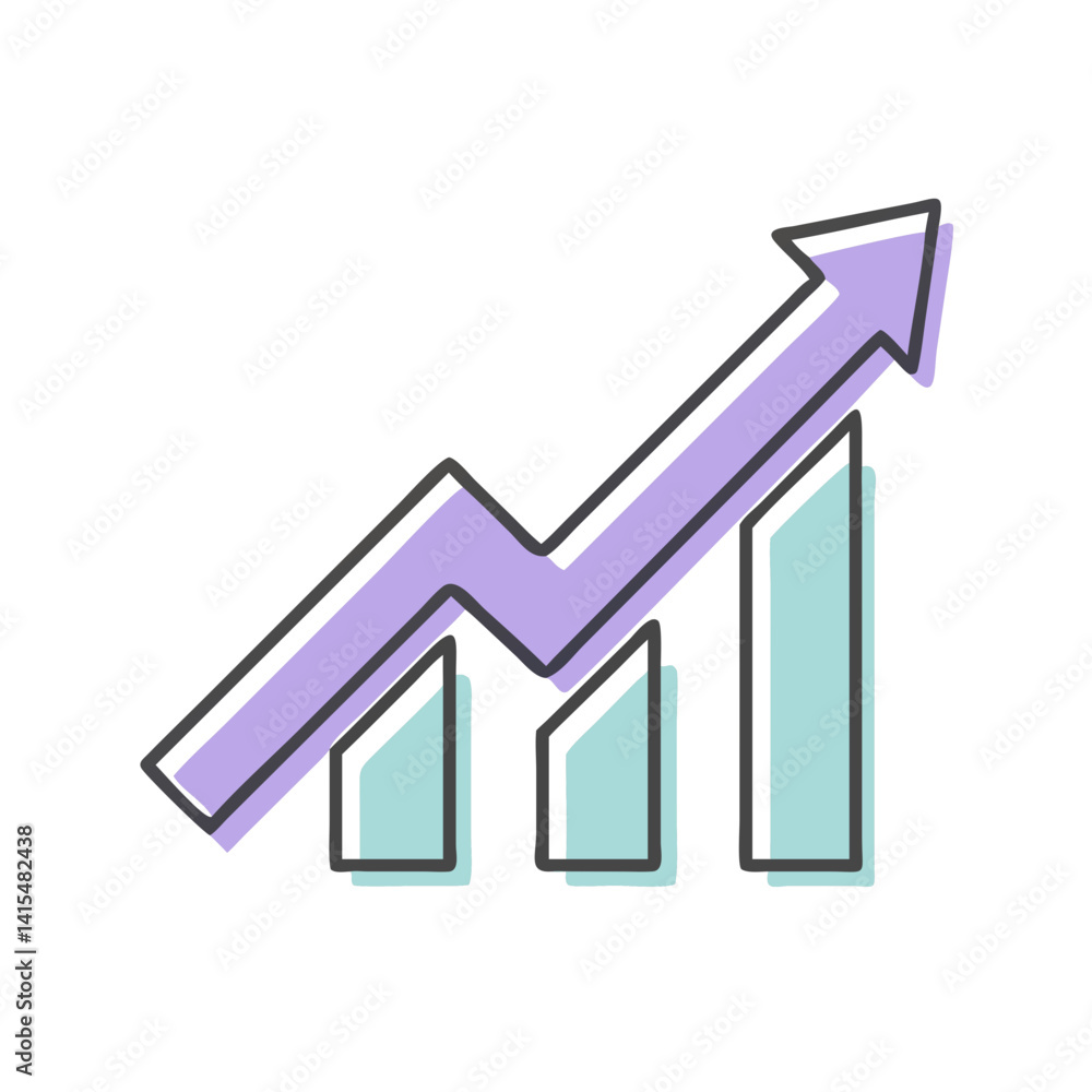 Rising Arrow Representing Growth in Business Rising Arrow Representing Growth in Business