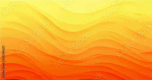 A vector illustration featuring a gradient background transitioning from orange at the bottom to yellow at the top. Overlaying the gradient are numerous thin, diagonal lines in a lighter shade of yell