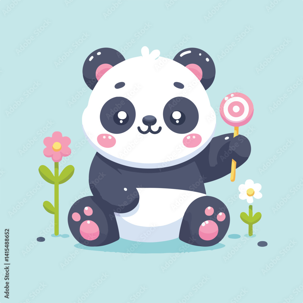 Naklejka premium cute pan vector image